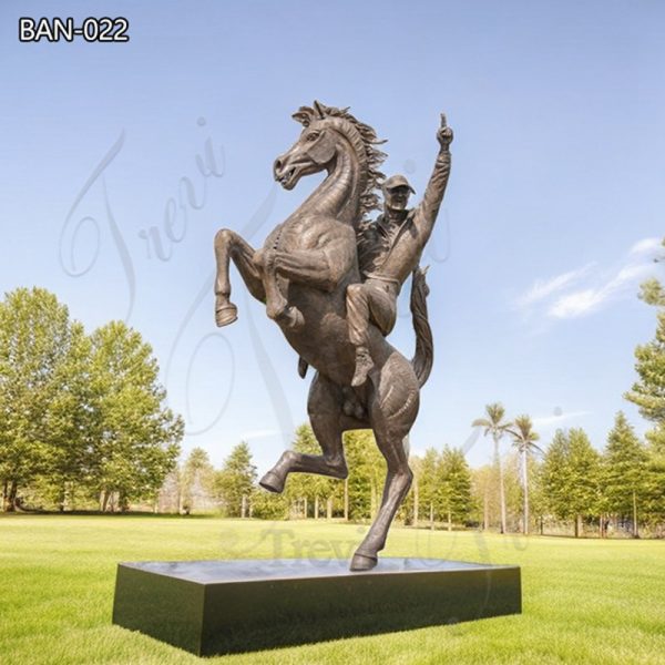 Large Outdoor Park Bronze Prancing Horse Statue for Sale (1)