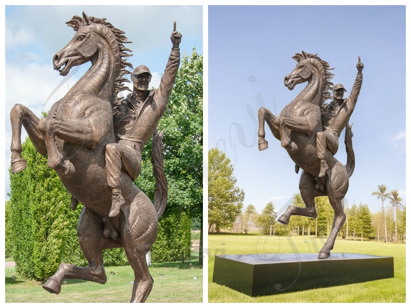 Large Outdoor Park Bronze Prancing Horse Statue for Sale (2)