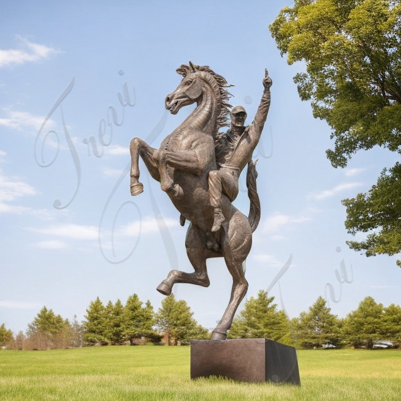 Large Outdoor Park Bronze Prancing Horse Statue for Sale (4)